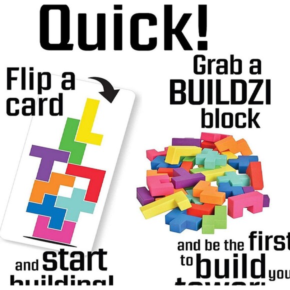 BUILDZI Fast Stacking Block Building Game Carma (makers TENZI SLAPZI) Family - Picture 3 of 4